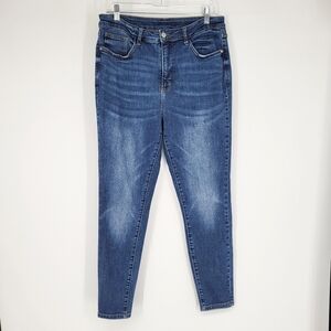 Judy Blue High Rise Skinny Jeans Stretch Denim Dark Wash Size 15 32
